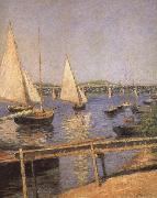 Sailing Boats at Argenteuil Gustave Caillebotte